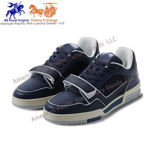 Chaussures de sport vintage de luxe pour hommes, en cuir de haute qualité, pour la marche, la course et le skateboard, à lacets, neuves - Product Image 5