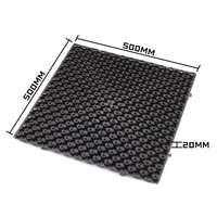 Panneau de drainage HDPE vert noir Interlock Geocell Panneau de plantation Grille de pavé d'herbe en plastique