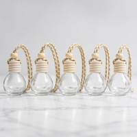 Diffuseur de parfum pour voiture en verre miniature personnalisé, vide, à suspendre, carré, à évaporation naturelle, sans électricité