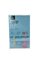 Ensemble de cuisine miniature 3 pièces pour enfants, en PP de qualité alimentaire, écologique, durable, ambidextre, couteau à gâteau sûr pour enfants