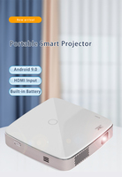 S-60 Mini Vidéoprojecteur DLP 4K Compatible 3D Android 13 Projecteur LED Intelligent de Poche avec 2 Go de RAM, Tout Nouveau Projecteur Mobile de Poche