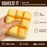 Southpeak Toy Pull Apart Bread Squishy PU Foam Slow Rising Fidget Toy Squeeze Toy Stress Relief Squishy Factory OEM Wholesale
