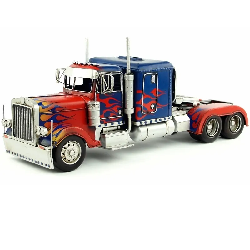 Hoge Kwaliteit Vintage Ijzerwerk Model Van Transformers Optimus Prime Vrachtwagen Hoofd Gemaakt Van Oud Ijzer Ambachten Voor Een Verjaardagscadeau