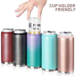 Le vendite calde di nuovo stile 12 once a doppia parete isolate in <span class=keywords><strong>acciaio</strong></span> inossidabile skinny cola bottle can cooler beverage beer holder - Product Image 2