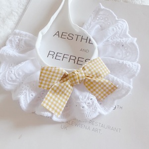 Pet scarf, bib, dog bib, cat scarf, teddy <b>bear</b> princess <b>cute</b> plaid bow thin style - Product Image 5