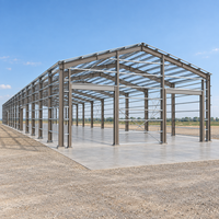 Bâtiment d'entrepôt agricole en acier pour le stockage de semences, d'aliments et de produits ensachés, avec portes larges et structure à travée libre pour l'entreposage agricole