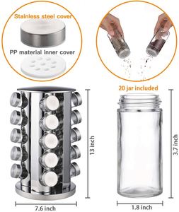 Wholesales Custom Kitchen Countertop Metal Round Rotating Rack for Storage 20 <b>Spice</b> <b>Jars</b> - Product Image 2