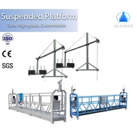 Plataforma de Trabajo Suspendida ZLP630 ZLP800, Góndola de Aleación Galvanizada Pintada para Limpieza de Ventanas, Cuna de Construcción