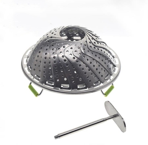 Vaporizador de verduras plegable portátil de acero inoxidable vaporizador de cocina con vaporizador <span class=keywords><strong>extensible</strong></span> para varios tamaños - Product Image 3