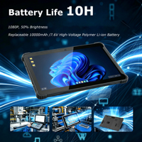 Tablette PC industrielle robuste de 12 pouces en stock, Windows 11 Pro, 4G, GPS, ports I/O riches, 7,6 V, 10000 mAh, pour solutions de projets industriels