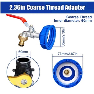 IBC Water Tank <b>Valve</b> for 275-330 Gallon Tote Water Tank Adapter IBC Tote to Garden Hose Water Drain Tote Conector - Product Image 2