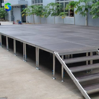 Scène de concert sur mesure avec escalier, fabriquée en Chine, taille et hauteur personnalisables