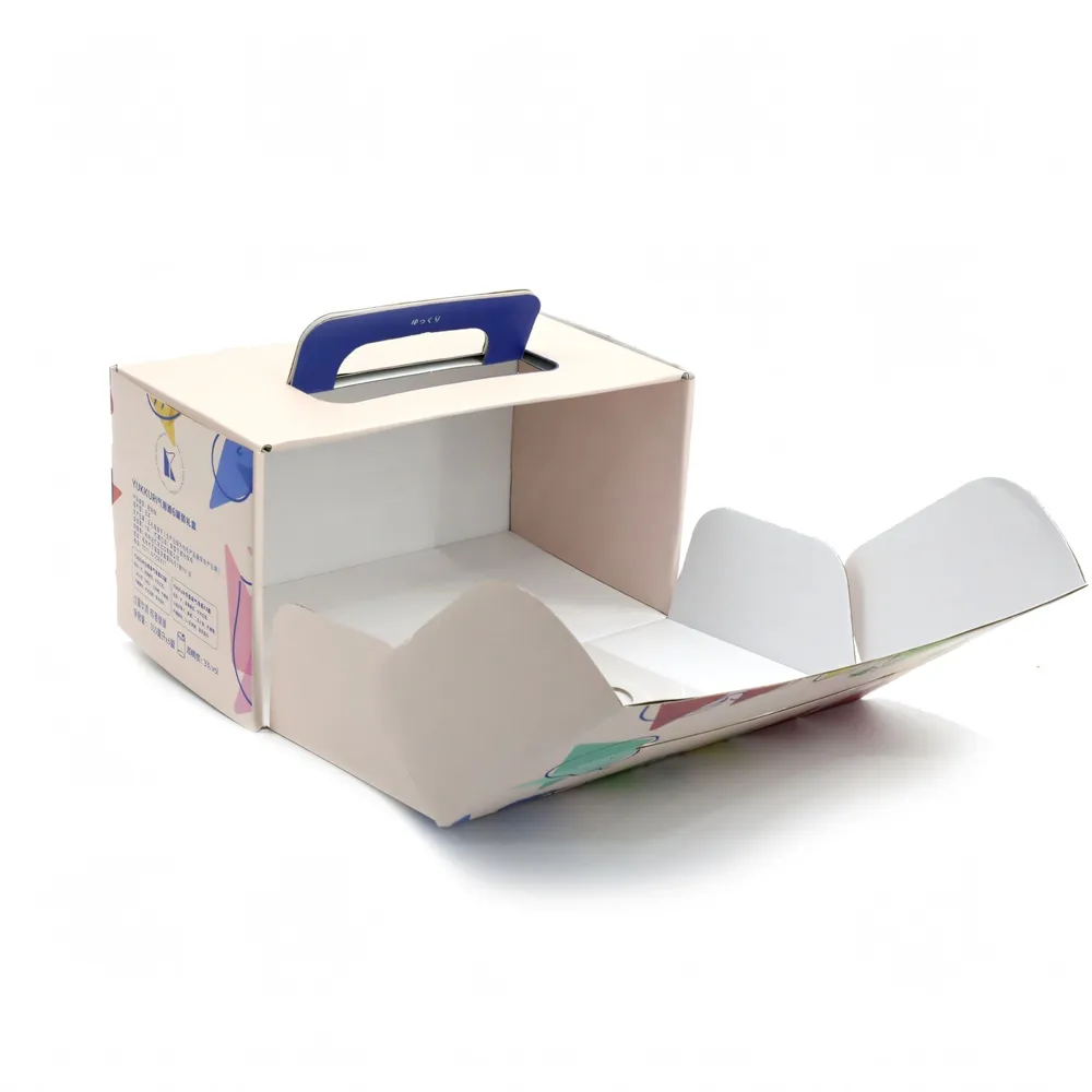 Papierbox für Plätzchen Gebäck Donut Tee Sandwich exquisite Verpackung Einweggeschenk mit Fensterdesign kundenspezifisch kinderfarben grün wiederverwendbar