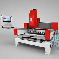 HUALONG Máquina Fresadora CNC de 3 Ejes para Cortar y Pulir Encimeras de Granito y Mármol con Motor para Corte de Cuarzo