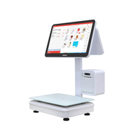 Balance tactile POS 15,6 pouces avec imprimante d'étiquettes 60 mm, balance numérique 15 kg pour les magasins de détail