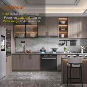 Muebles de Sala de Estar Modernos con Diseño de Gabinete, Gabinetes Altos de Madera Maciza Personalizados de Lujo, Gabinetes de Cocina - Product Image 1