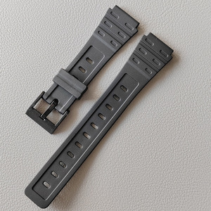 Bracelet en résine TPU à dégagement rapide, interface carrée, double boucle argent-noir, compatible avec <span class=keywords><strong>Casio</strong></span> DW5600 DW6900 GA2100 GW M5610 - Product Image 2