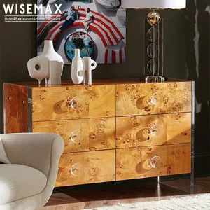 WISEMAX-aparador de muebles, mueble de servidor de Buffet, mesa de consola de comedor, armarios de madera maciza de lujo para sala de estar con cajón