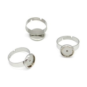 Base Redonda Hueca de Acero Inoxidable para Anillos, 17mm de Diámetro Interior, para Fabricación de Anillos, Accesorios de Joyería DIY - Product Image 4