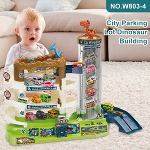 Parking électronique personnalisé pour enfants avec lumières et musique Jouet électrique éducatif pour garçons Bâtiment de stationnement automatique avec <span class=keywords><strong>dinosaure</strong></span> sur 4 étages - Product Image 2