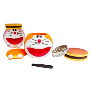2026 New Doraemon Zinc Alloy 4 Piece Manual Modern Sharp Teeth Tobacco Crusher Magnetic <b>Herb</b> <b>Grinder</b> for Accessories - Product Image 2