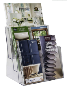 Tài Liệu Acrylic Hiển Thị Chủ-Máy Tính Để Bàn Hoặc Treo Tường Mount Tờ Rơi Giá-Bàn Nhiều Cuốn Sách Nhỏ Đứng - Product Image 3