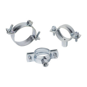 Factory Best Selling Heavy Duty Pipe <b>Clamps</b> Two Side Screw Reinforced Band Carbon Steel EPDM Rubber Metric/Inch Nut - Product Image 2