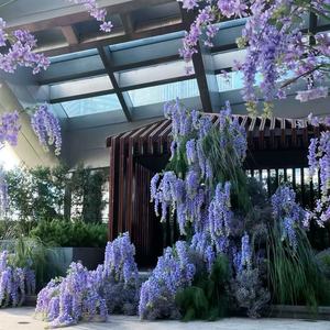 Popolare Laburnum Artificiale Pendente, Fiori di Fagiolo e Glicine Densi, Piante Verdi per Decorazioni Domestiche, Alberghi e Matrimoni - Product Image 5