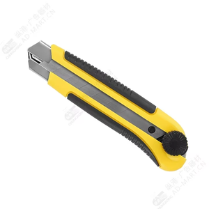 Couteau utilitaire à lame cassable de 18 mm avec poignée en caoutchouc et coupe-boîte en plastique – Personnalisable OEM - Product Image 2