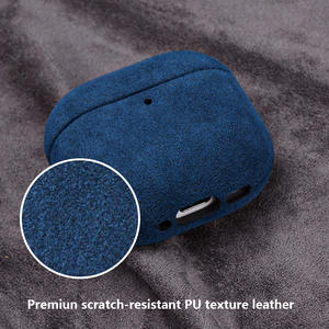 Individuelles Logo Alcantara-Leder Kopfhörer-Etui für AirPods 1/2/3/4 Kopfhörer-Zubehör AirPodsPro/<span class=keywords><strong>2.</strong></span> Generation - Product Image 4