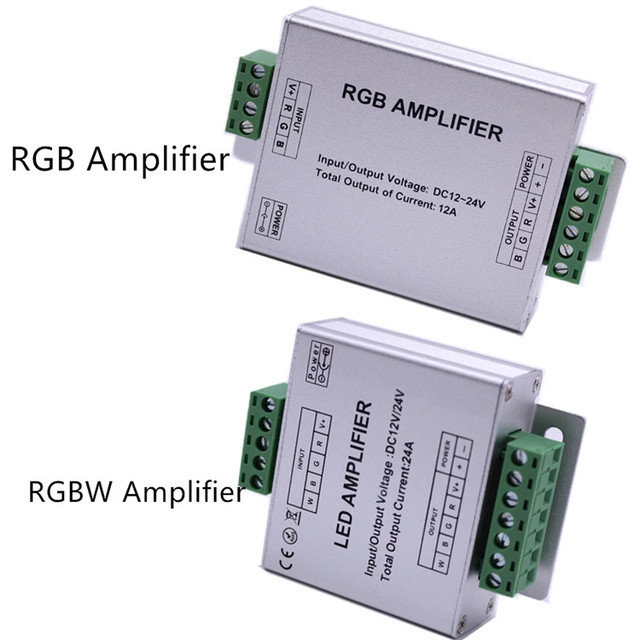 Repeater 3~4 Channels Output Controller Led Strip Light Power RGB/RGBW Amplifier 24A DC12V-24V