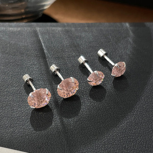 Pendientes de Plata de Ley S999 con Circonitas Cúbicas de Colores en Corte Fuegos Artificiales, Joyería de Moda con Corte Hielo para Mujer - Product Image 6