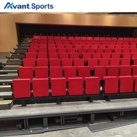 Systèmes d'assise télescopiques Avant Sports Auditorium, gradins motorisés rétractables, sièges pliables rembourrés, gradins intérieurs pour gymnase