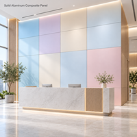 Panneau composite en aluminium de 4 mm, taille personnalisée, matériaux incassables pour mur-rideau et façade d'hôtel