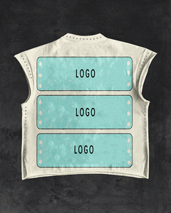 Canotta da <span class=keywords><strong>Uomo</strong></span> Streetwear con Stampa DTG Personalizzata, Effetto Vintage, Taglio Corto, con Grafiche e Strass - Product Image 2