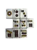 Jeu de Mahjong américain de luxe XCL en acrylique nacré, 34 mm, 160 tuiles, portable, pour divertissement