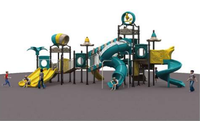 Parc à thème de terrain de jeu commercial personnalisé arc-en-ciel et oiseau pour enfants enfants 3-12 ramper escalade amusant toboggan d'amusement