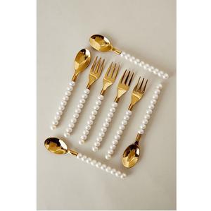 Ensemble de couverts en acier inoxydable 6 pièces durables ensemble de couverts en argenterie robuste pour hôtel restaurant traiteur - Product Image 2