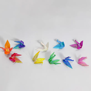 นกกระเรียนกระดาษโอะริงะมิพวงมาลัยสีรุ้งแบบพับได้สายรุ้งสำหรับวันวาเลนไทน์วันคริสต์มาสจบการศึกษา - Product Image 5