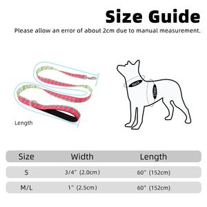 Collar de perro mascota de poliéster de color con patrón de logotipo personalizado en conjunto correa de perro mascota con relleno de neopreno suave en stock MOQ bajo de fábrica - Product Image 6