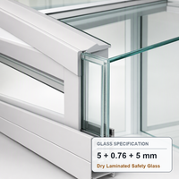Auvent en verre sur mesure pour toit plat, véranda, côtés ouverts, structure en aluminium, pour jardin, terrasse, patio, ODM OEM