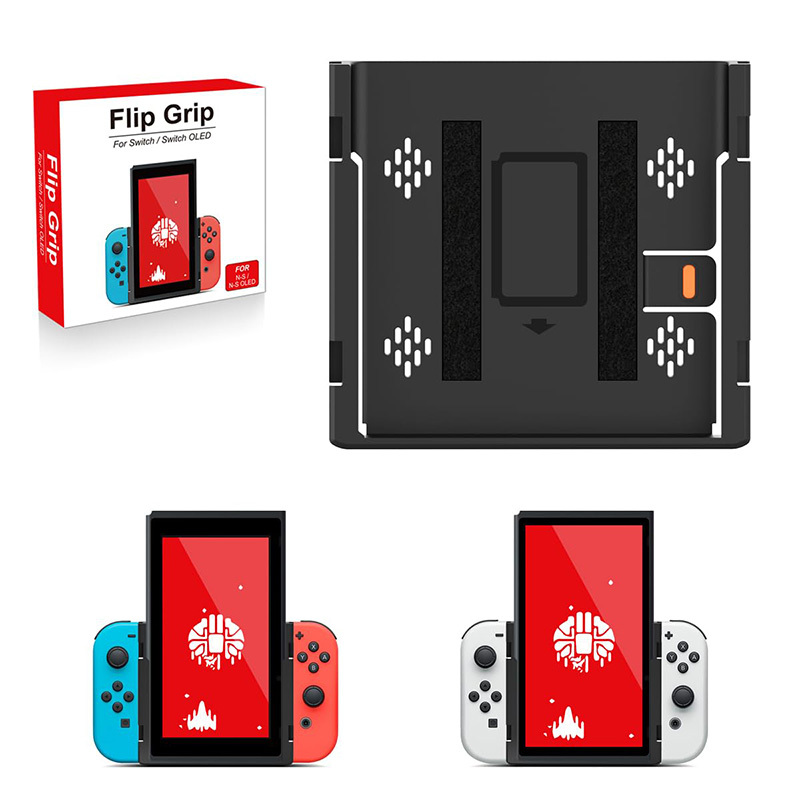 <strong>Switch</strong> Portrait Mode Flip Grip Handheld for <strong>Nintendo</strong> <strong>Switch</strong> <strong>OLED</strong> Vertical Mode Orientation Works With Joy-con Grips Stand