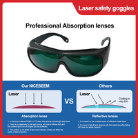 Lunettes à rayonnement IR Diode Ipl OD5 OD7 800-1100 Machine de découpe de fibres 740-850nm Lunettes de protection laser pour protection des yeux