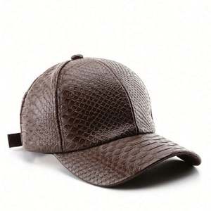 Casquettes de baseball personnalisées en cuir effet peau de serpent de luxe pour homme, idéales pour l'automne et l'hiver, pour le sport et les voyages en extérieur – Vente en gros - Product Image 4