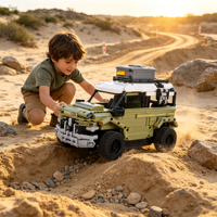Voiture RC personnalisée OEM MOC en blocs de construction, alimentation directe usine, motorisée tout-terrain, jouet de construction à assembler pour enfants