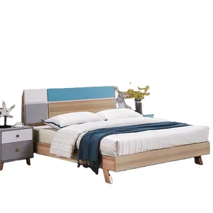 Grosir tempat tidur rel panduan-Nordic simple modern panel double low box small house type ins air panel creative bedroom furniture fashionable comfortable bed
