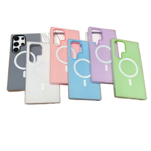 For Silicone Imitation Magnetic <b>Ring</b> Mobile <b>Phone</b> Case Cartoon Design Shockproof Wireless Charging Compatible for Series - Product Image 1