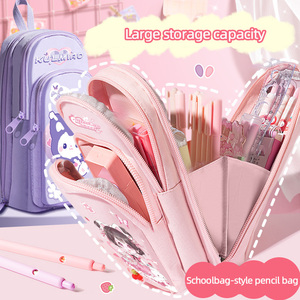 Công suất lớn bút chì trường hợp bút chì Túi Học sinh tiểu học phim hoạt hình văn phòng phẩm Túi cô gái đa chức năng Hộp Bút Chì - Product Image 3
