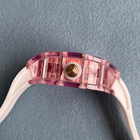 Montre mécanique pour femme 07-02, très vendue, avec boîtier en cristal rubis, cadran en diamant cultivé, montre haut de gamme pour occasions spéciales et banquets