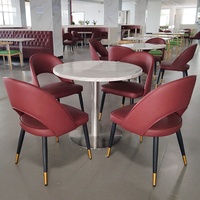 Banquette Circulaire de Restaurant en Cuir Design Rond